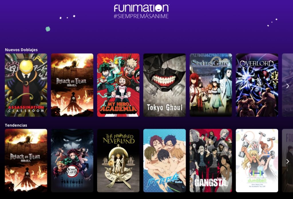 sites anime gratuit - Funimation